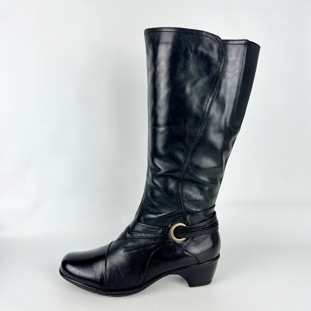 Clarks Black Heeled Boots - Picture 7 of 16
